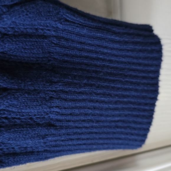 ST. JOHN'S BAY WOMENS PLUS SIZE BLUE CLASSIC V-NECK CABLE SWEATER SIZE 3X - Picture 6 of 12